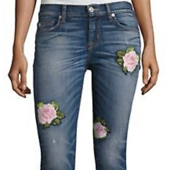 Hudson Nico Midrise Super Skinny Ankle Jeans Rose 29 X 28 - Picture 3 of 14